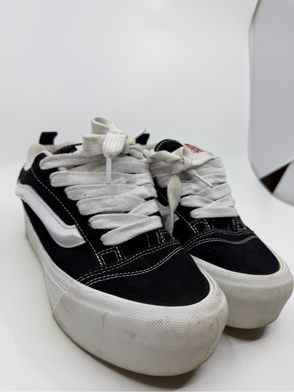 Vans Knu Stack Black White Platform Sneakers Women’s 7